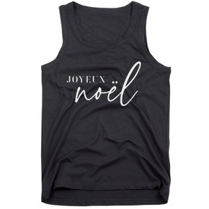 Joyeux Noel French Merry Christmas Trendy Happy Holidays Tank Top