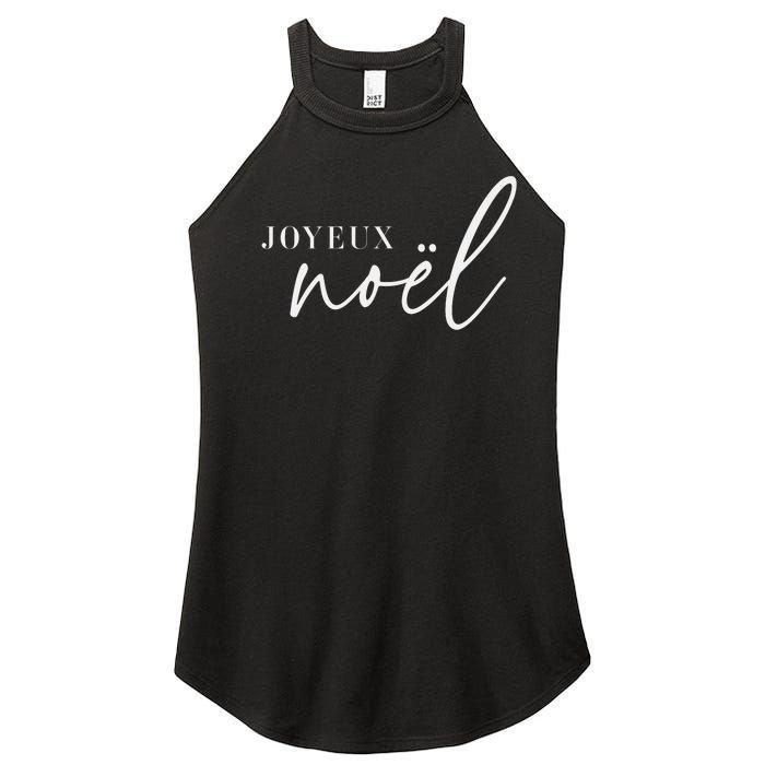 Joyeux Noel French Merry Christmas Trendy Happy Holidays Women's Perfect Tri Rocker Tank