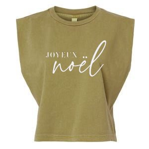 Joyeux Noel French Merry Christmas Trendy Happy Holidays Garment-Dyed Women's Muscle Tee