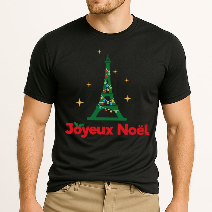 Joyeux Noel French Merry Christmas Cooling Performance Crew T-Shirt