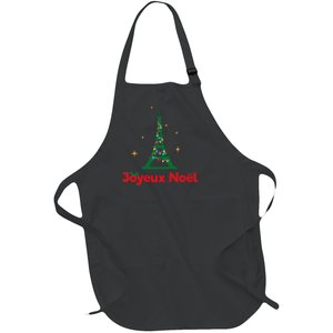 Joyeux Noel French Merry Christmas Full-Length Apron With Pockets