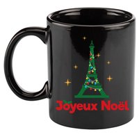 Joyeux Noel French Merry Christmas 11oz C Handle Ceramic Mug
