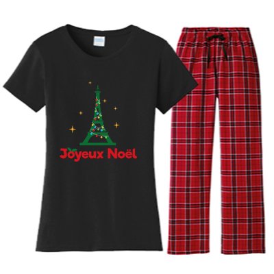 Joyeux Noel French Merry Christmas Women's Flannel Pajama Set