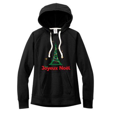 Joyeux Noel French Merry Christmas Women's Fleece Hoodie