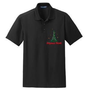 Joyeux Noel French Merry Christmas Dry Zone Grid Polo