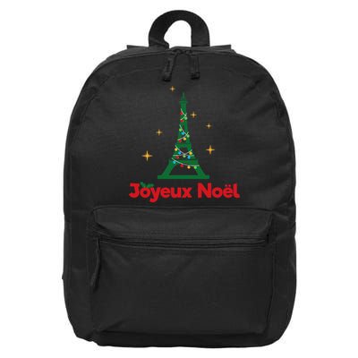 Joyeux Noel French Merry Christmas 16 in Basic Backpack