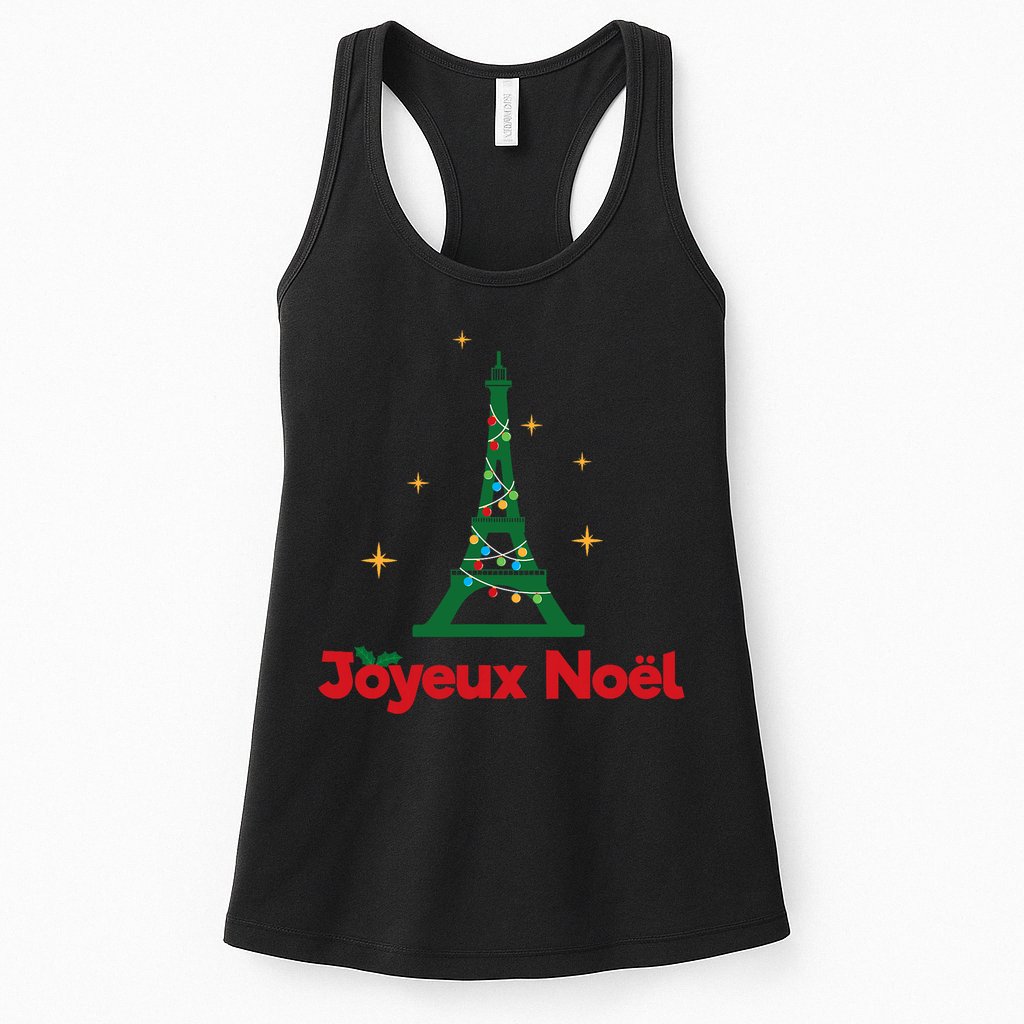 Joyeux Noel French Merry Christmas Womens Tank Top