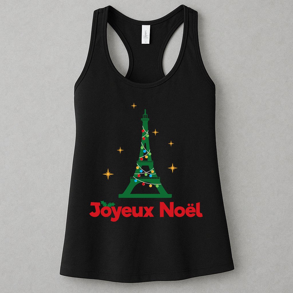 Joyeux Noel French Merry Christmas Womens Tank Top