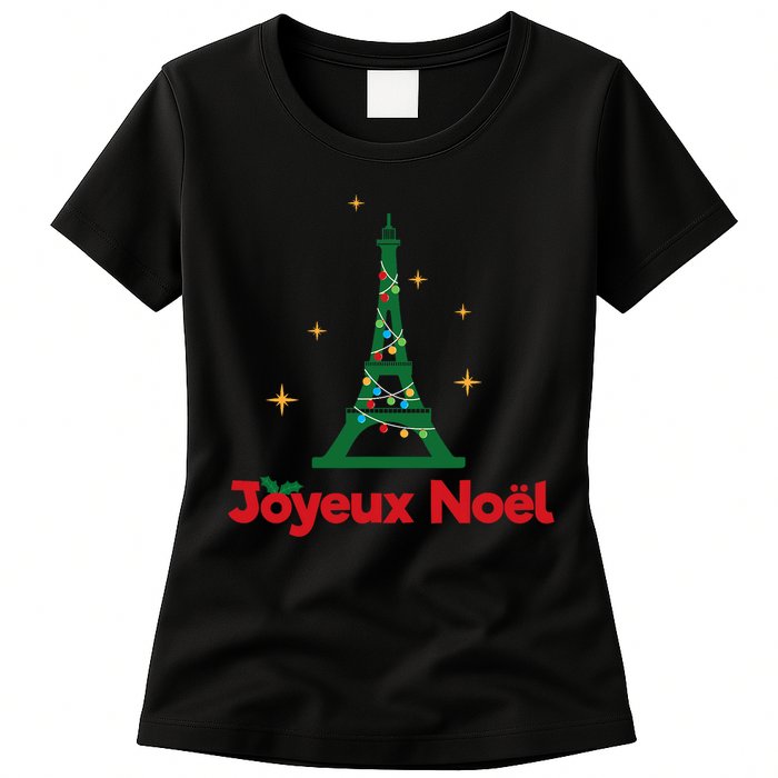 Joyeux Noel French Merry Christmas Womens T-Shirt