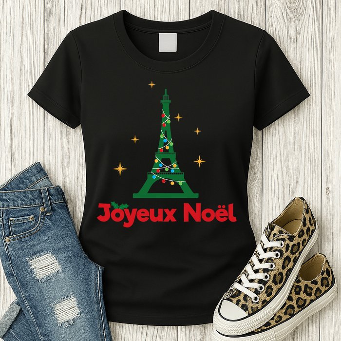 Joyeux Noel French Merry Christmas Womens T-Shirt