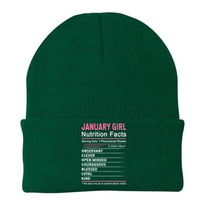 January Nutrition Fact January Capricorn Birthday Gift Knit Cap Winter Beanie