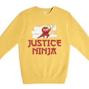 Justice Ninja Funny Legal Services A Future Victim Advocate Premium Crewneck Sweatshirt