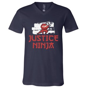 Justice Ninja Funny Legal Services A Future Victim Advocate V-Neck T-Shirt