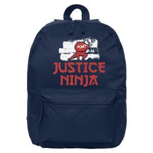 Justice Ninja Funny Legal Services A Future Victim Advocate 16 in Basic Backpack