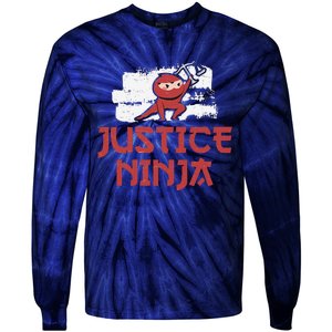 Justice Ninja Funny Legal Services A Future Victim Advocate Tie-Dye Long Sleeve Shirt