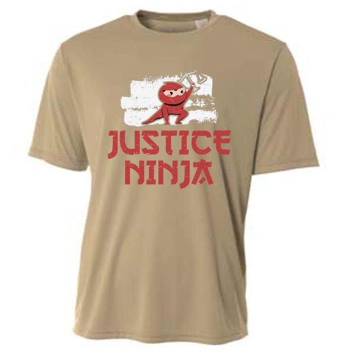 Justice Ninja Funny Legal Services A Future Victim Advocate Cooling Performance Crew T-Shirt