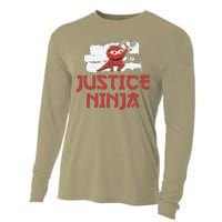 Justice Ninja Funny Legal Services A Future Victim Advocate Cooling Performance Long Sleeve Crew