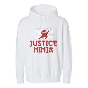 Justice Ninja Funny Legal Services A Future Victim Advocate Garment-Dyed Fleece Hoodie