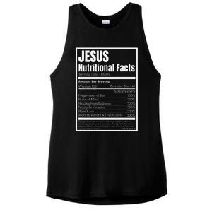 Jesus Nutritional Facts Perfect Idea Ladies PosiCharge Tri-Blend Wicking Tank