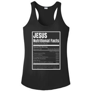 Jesus Nutritional Facts Perfect Idea Ladies PosiCharge Competitor Racerback Tank