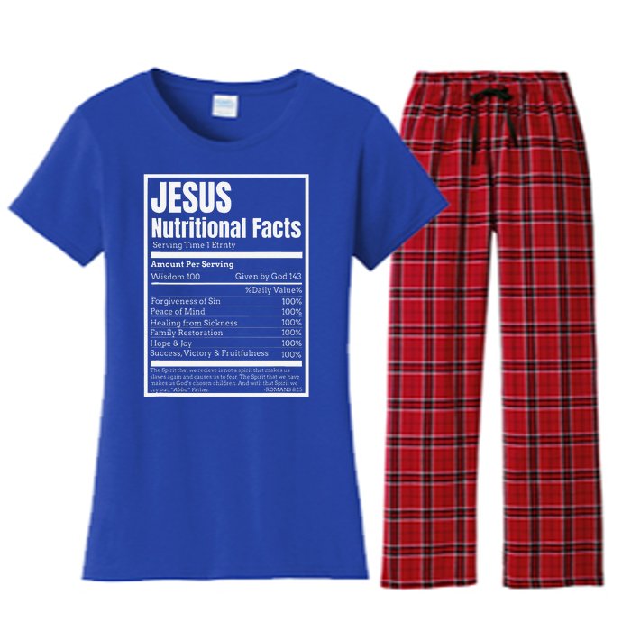 Jesus Nutritional Facts Perfect Idea Women's Flannel Pajama Set