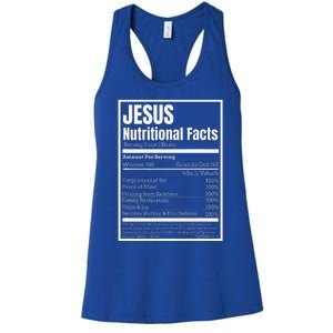 Jesus Nutritional Facts Perfect Idea Women's Racerback Tank