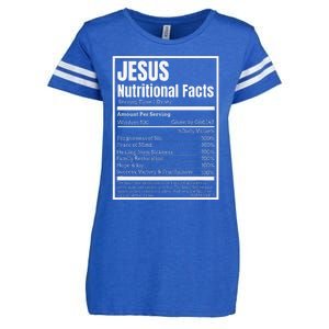 Jesus Nutritional Facts Perfect Idea Enza Ladies Jersey Football T-Shirt