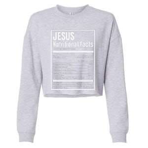 Jesus Nutritional Facts Perfect Idea Cropped Pullover Crew