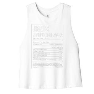 Jesus Nutritional Facts Perfect Idea Women's Racerback Cropped Tank