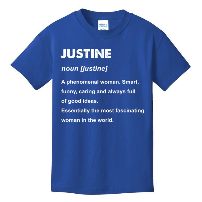 Justine Name Gift Kids T-Shirt