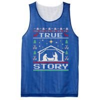 Jesus Nativity Ger Story Holiday Ugly Christmas Gift Mesh Reversible Basketball Jersey Tank