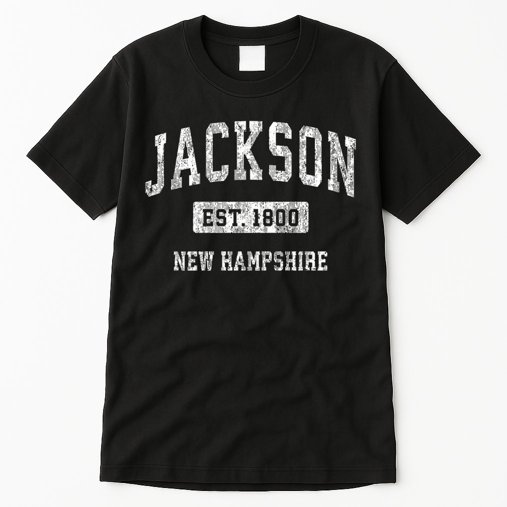 Jackson New Hampshire Nh Vintage Sports Established Tall T-Shirt