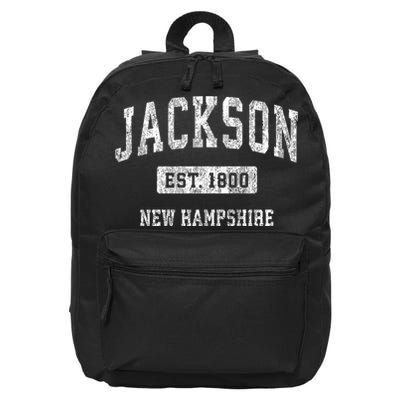 Jackson New Hampshire Nh Vintage Sports Established 16 in Basic Backpack