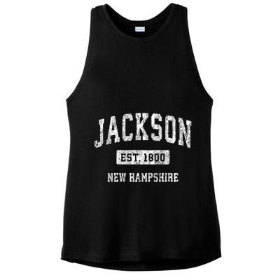 Jackson New Hampshire Nh Vintage Sports Established Ladies PosiCharge Tri-Blend Wicking Tank