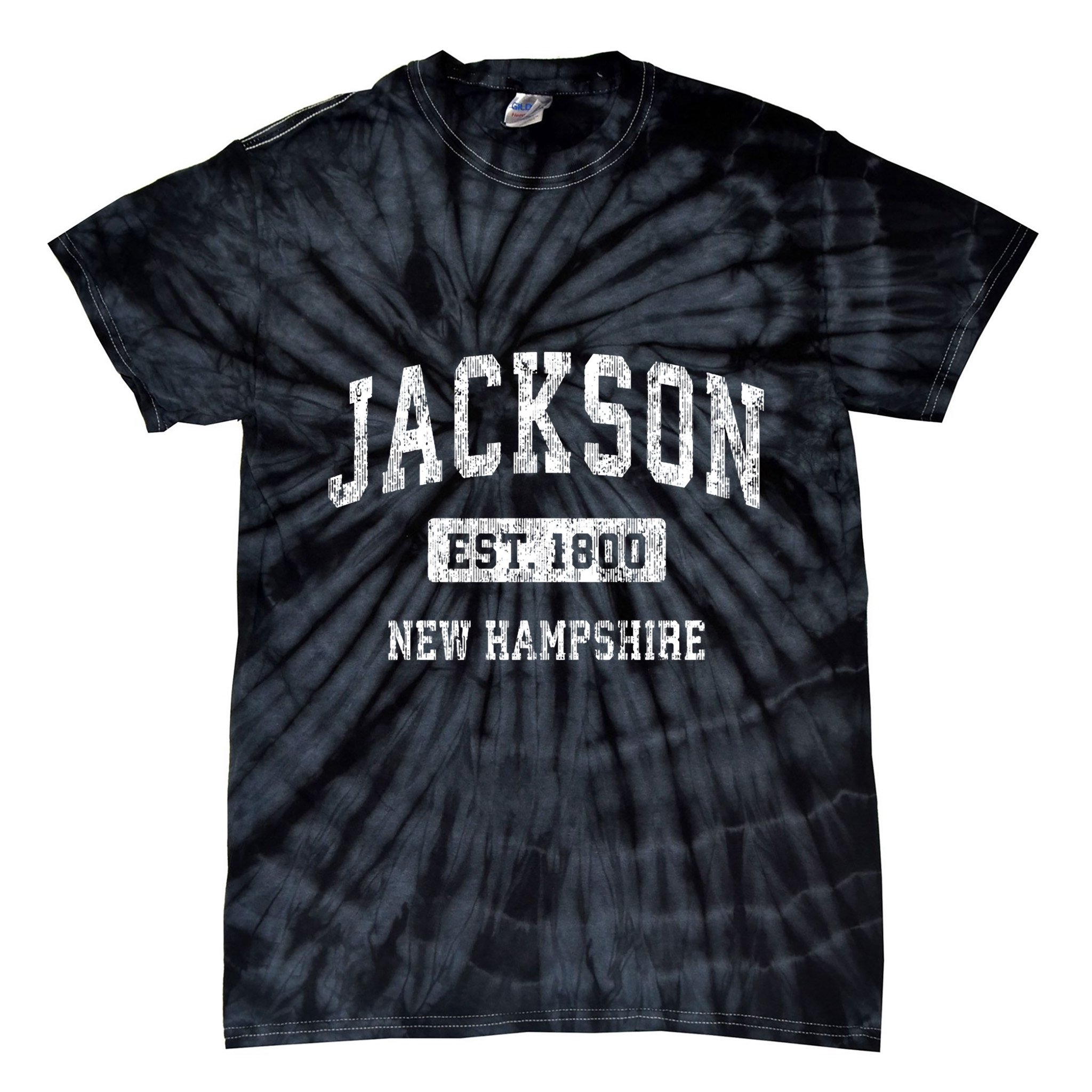 Jackson New Hampshire Nh Vintage Sports Established Tie-Dye T-Shirt