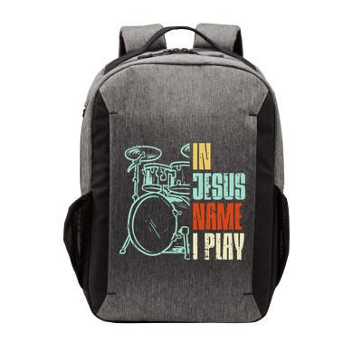 Jesus Name I Play Drums God Drumming Music Christian Vector Backpack
