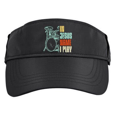 Jesus Name I Play Drums God Drumming Music Christian Drummer Adult Drive Performance Visor