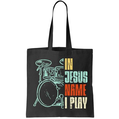 Jesus Name I Play Drums God Drumming Music Christian Drummer Bag
