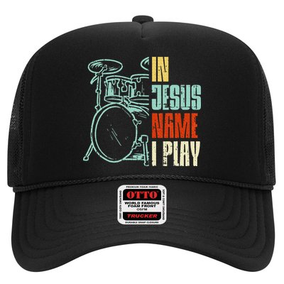 Jesus Name I Play Drums God Drumming Music Christian Drummer Hat