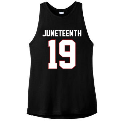 Juneteenth National Independence Day Black History Freedom Gift Ladies PosiCharge Tri-Blend Wicking Tank