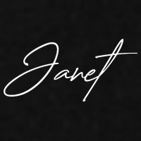 Janet Name In Script Lettering Ladies PosiCharge Tri-Blend Wicking Tank