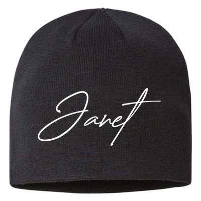 Janet Name In Script Lettering Sustainable Beanie