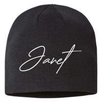 Janet Name In Script Lettering Sustainable Beanie