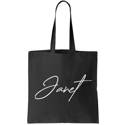 Janet Name In Script Lettering Bag