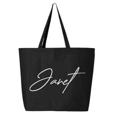 Janet Name In Script Lettering 25L Jumbo Tote
