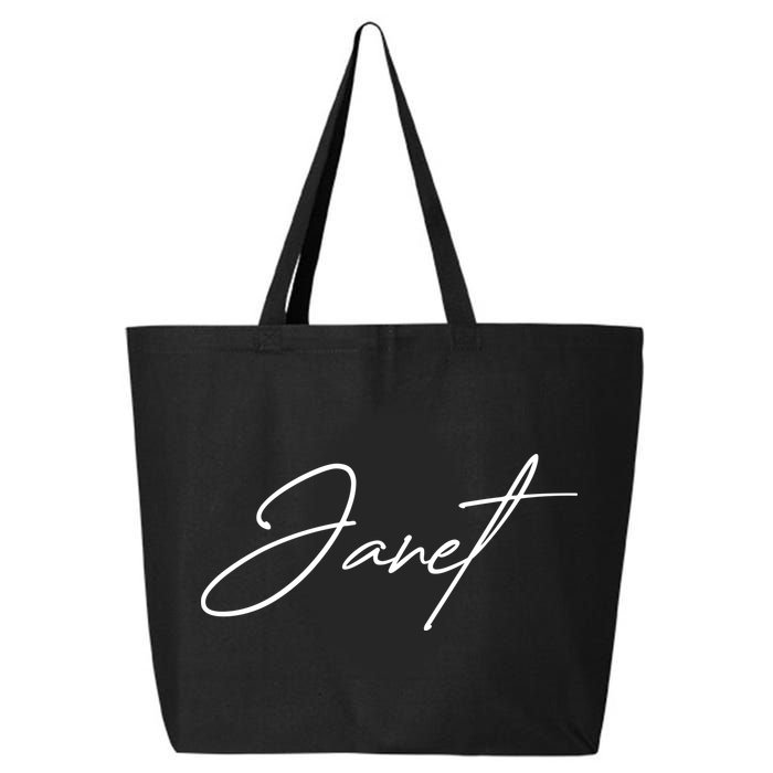 Janet Name In Script Lettering 25L Jumbo Tote