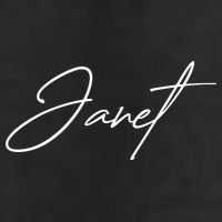 Janet Name In Script Lettering 25L Jumbo Tote