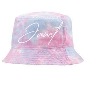 Janet Name In Script Lettering Tie-Dyed Bucket Hat