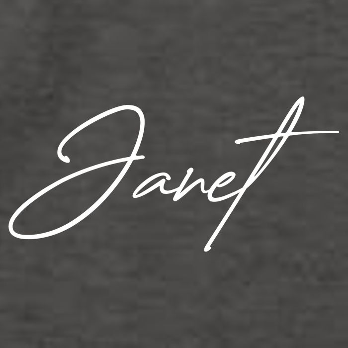 Janet Name In Script Lettering Vector Backpack