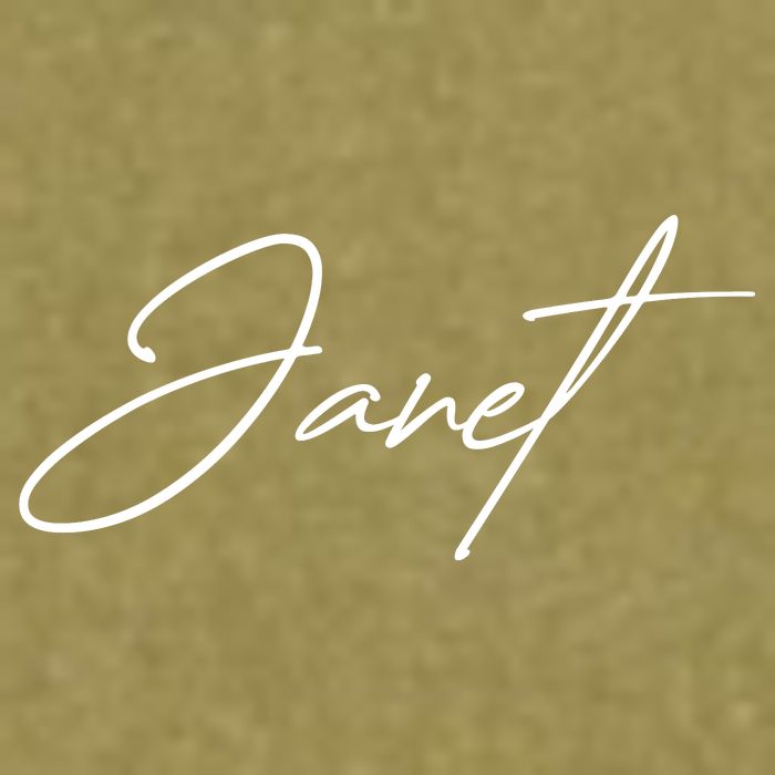 Janet Name In Script Lettering Garment-Dyed Women's Muscle Tee